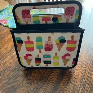 Thirty-One Ice Cream Print Storage Tote - Multicolor